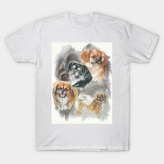 Tibetan Spaniel Medley T-Shirt by BarbBarcikKeith